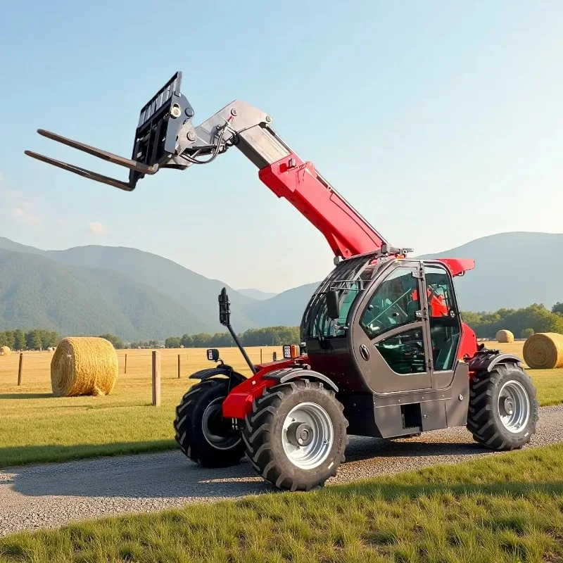Customized Chinese Cheap Price 100HP Diesel Engine Telescopic 3 Ton 7M Lifting Height Telehandler Telescopic Handler Forklift