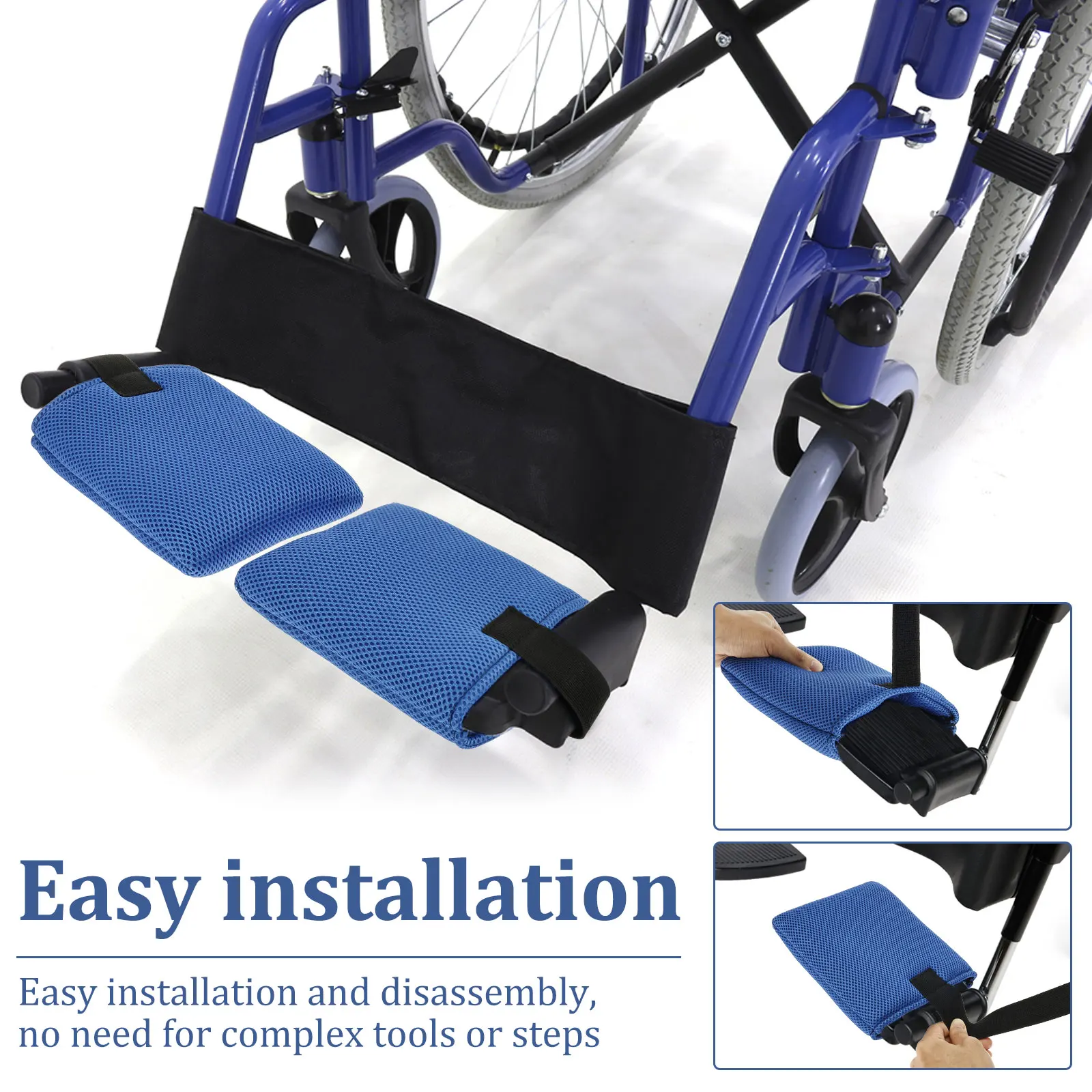 1 زوج كرسي متحرك مسند القدمين منصات مسند القدم وسادة الساق الراحة وسادة حماية القدم منصات لمنع خدوش القدم