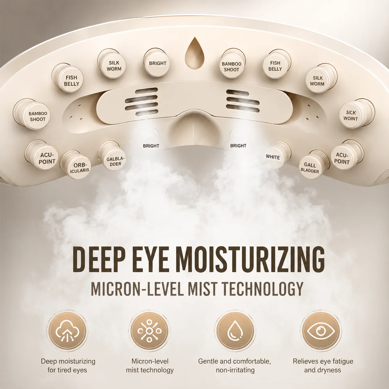Smart Steam Eye Massager Electric Hot Compress Eye Care Device Rechargeable Vibration Mask for Eye Strain Relief Home Use