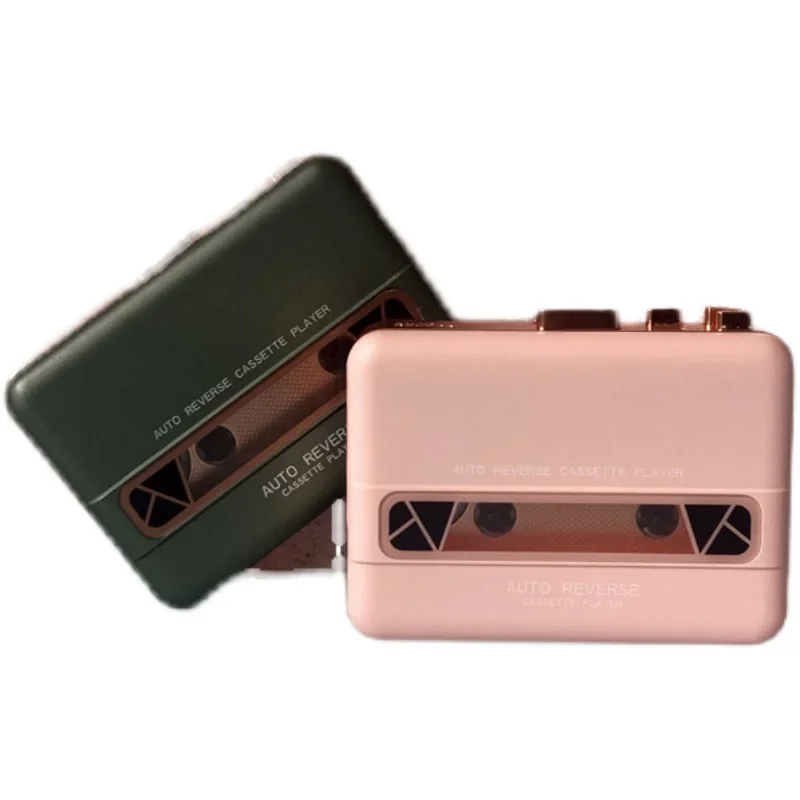 

Brand New 80's Retro Pink Rose Gold TAPE Cassette Tape Player ,Portable Walkman Cassette Player