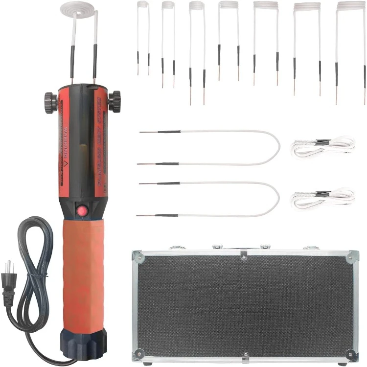 

Solary Induction Heater Kit - Hand Held Magnetic Induction Heater Tool with 12 Coils for Rusty Screw Removing,1200W 110V (Orange