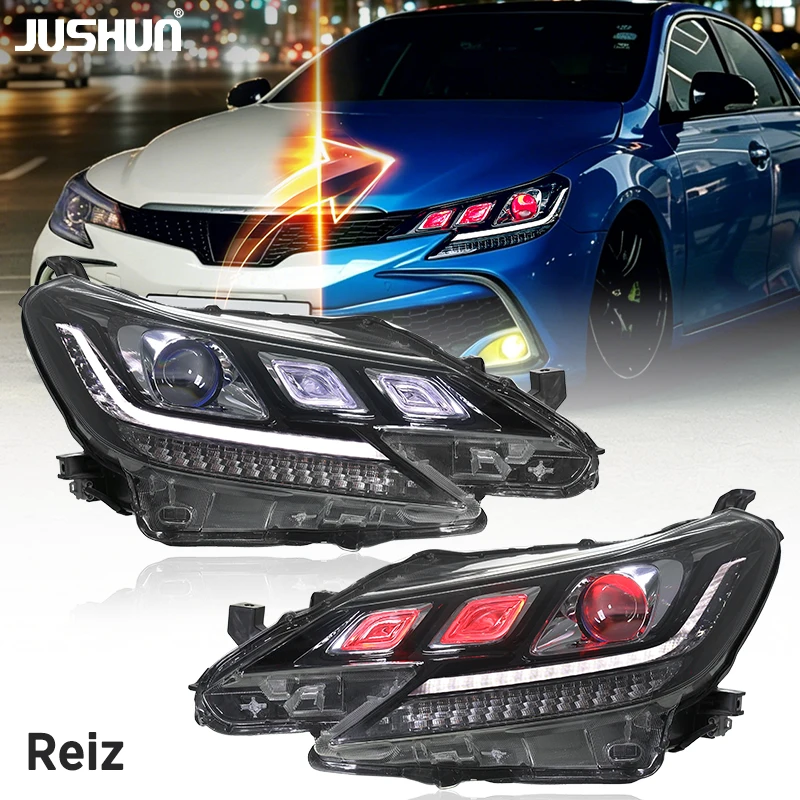 JUSHUN Car Accessories LED Headlamp for Toyota Reiz Mark X 13-17 Turn signal Lamp Daytime Running Light Headlight Assembly