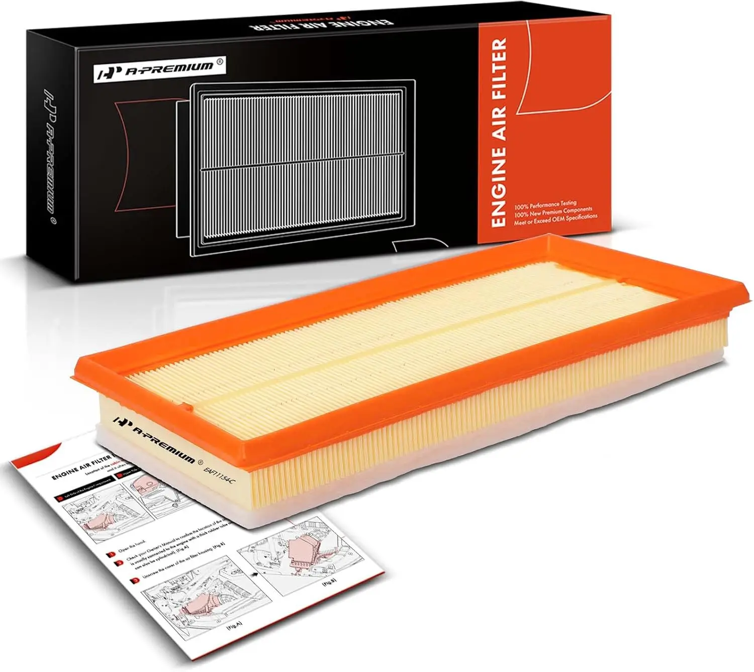 

Воздушный фильтр двигателя, совместимый с Jeep BU Series Renegade 2019-2023, Fiat 500X 2019-2023 и Alfa Romeo Tonale 2024, 1.3L, замена