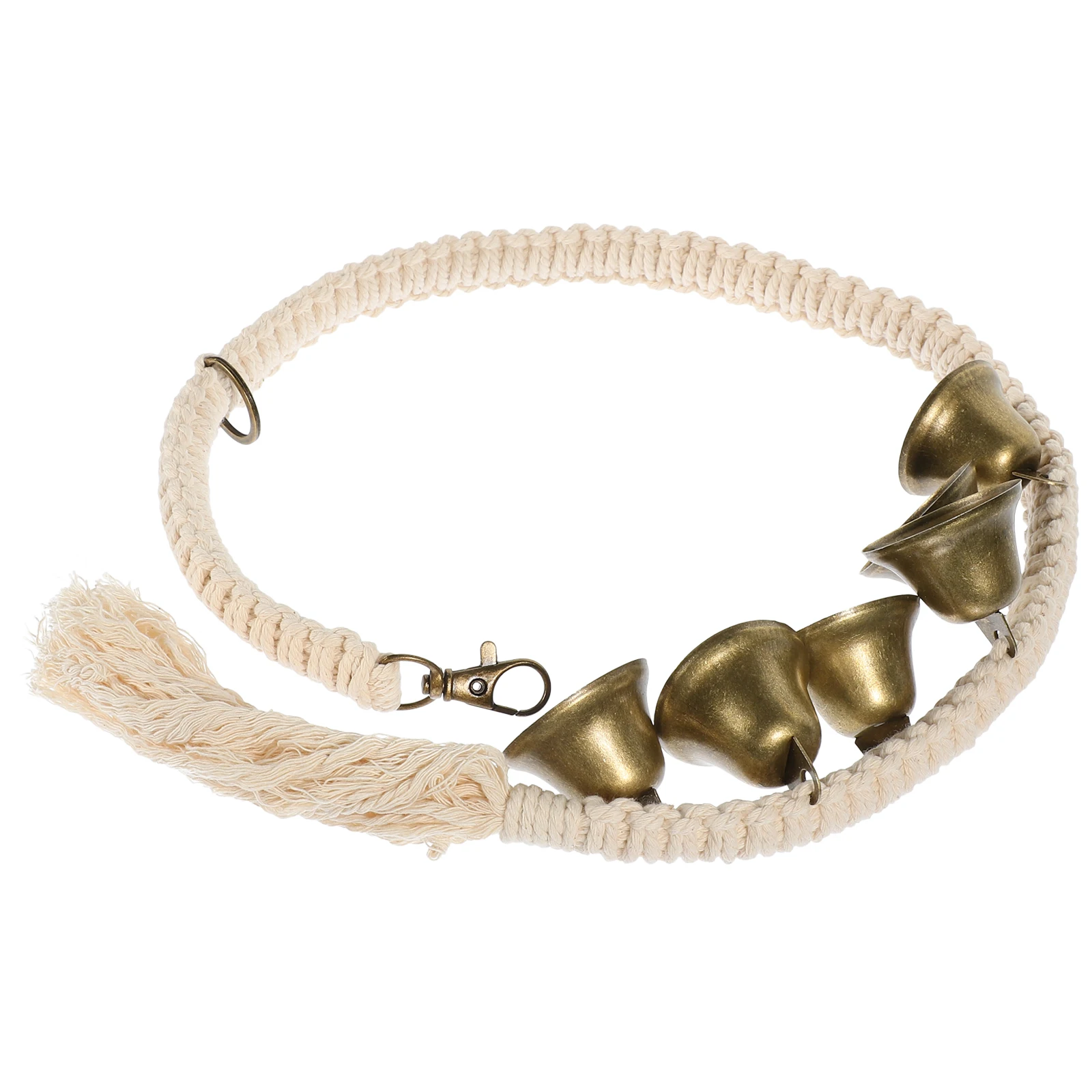 

Dog Training For Door Pet Alarm Chain Decorative Handle Bell Snap Design Iron Bells Crisp Tones Prevent Dogs Sneaking Away