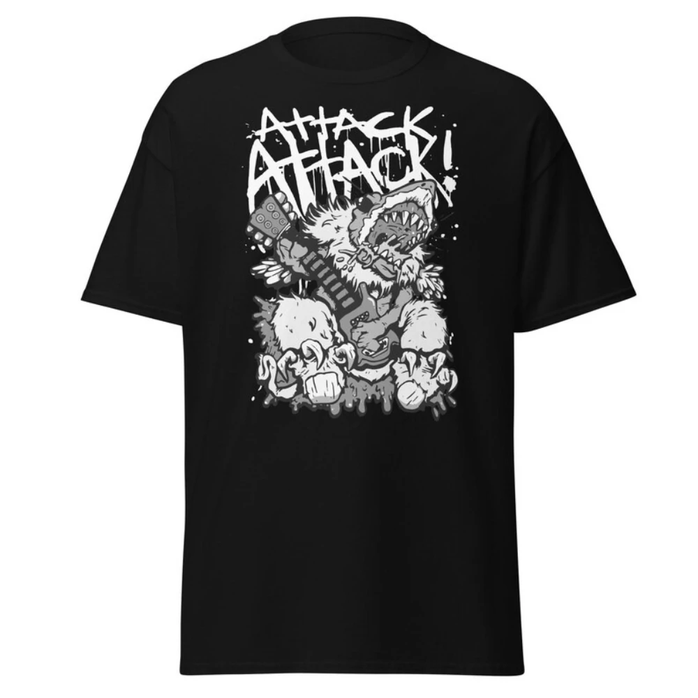 Attack Attack Metalcore Band Heavy Metal Vintage T-Shirt Woman Man Casual Cotton Graphic T Shirts Adult Ropa De Hombre