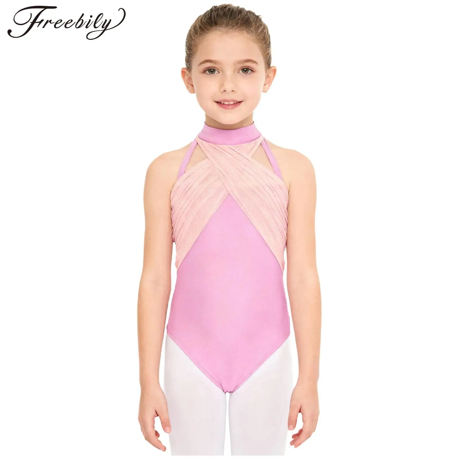 criancas-meninas-patinacao-artistica-ballet-danca-collant-sem-mangas-shimmery-malha-sobreposicao-ginastica-unitards-bailarina-traje-de-treinamento