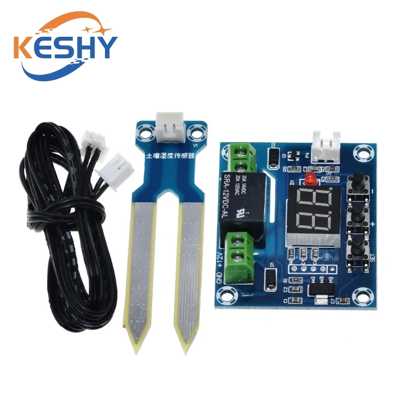 XH-M214 12V Soil Humidity Sensor Controller Irrigation System Automatic Watering Module Digital Display