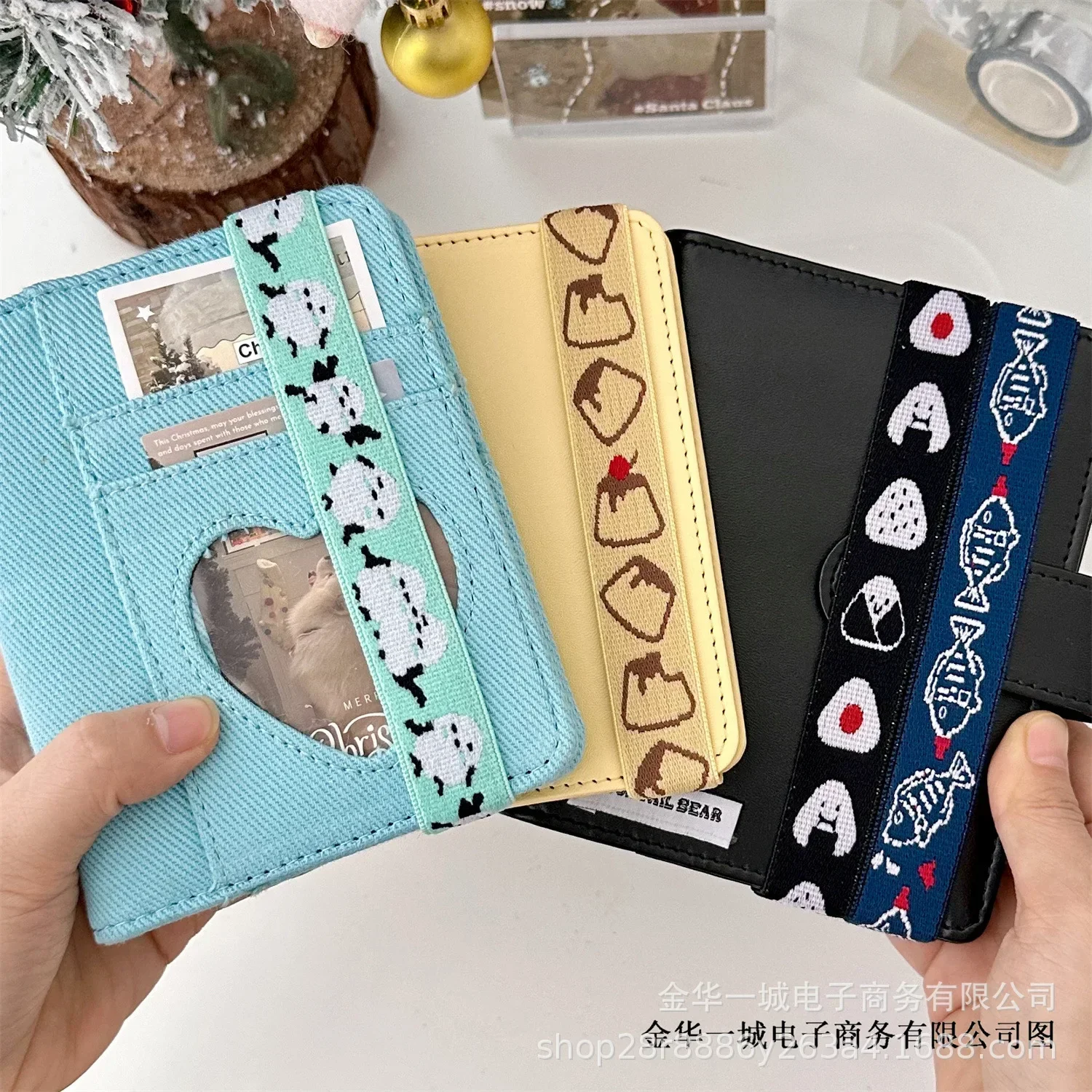 INS Cute Cartoon Japanese Elastic Band for Loose-leaf Notebook Cover Cute Scrapbook Journal Card Collection Book Elastic Strap