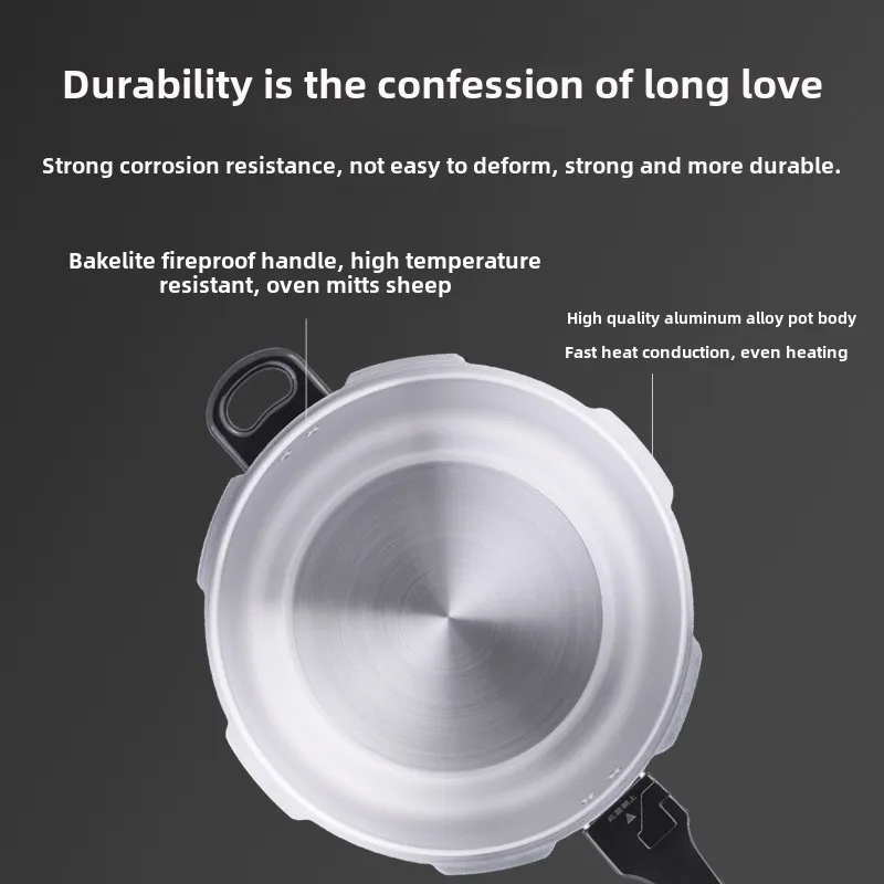 Snelkookpan, huishoudelijk, gasinductiekookplaat, universeel gasfornuis, explosieveilige snelkookpan