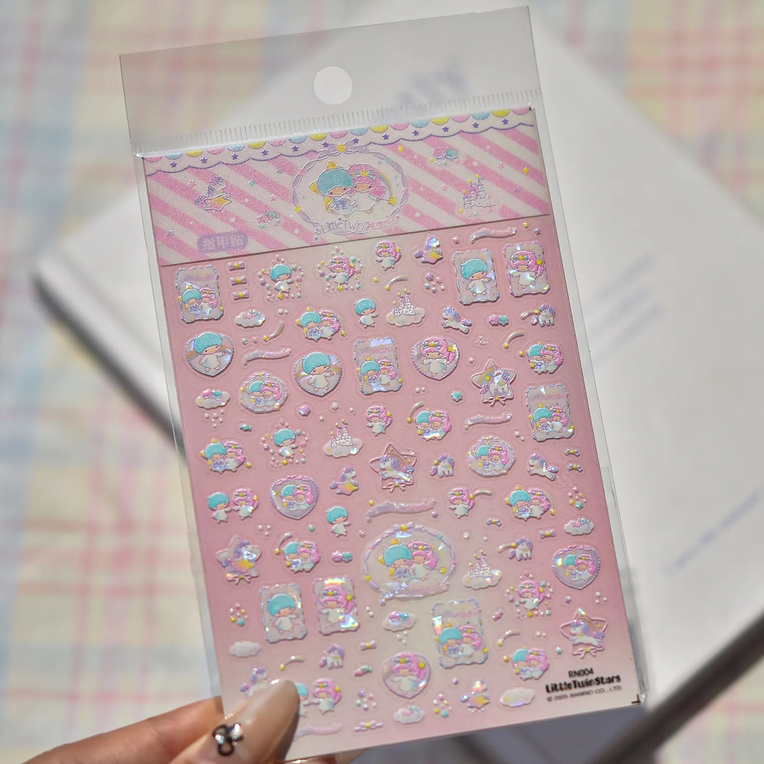 سانريو ملصق مسمار الفن لوازم لطيف كورومي مرحبا كيتي ميلودي سينامورول الكرتون 5D ملصقات الأظافر مسمار الفن الملحقات #2