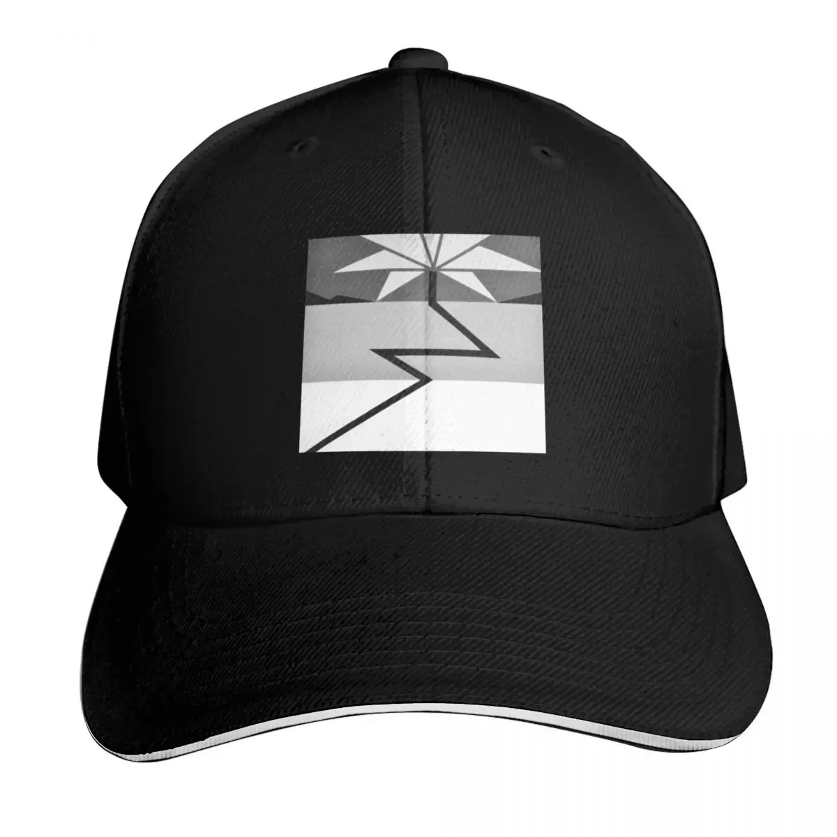 ELECTRIC PALM TREE | Beach Art~Design (Black and White) Baseball Cap Men Women Casual Summer Sport Sun Cap