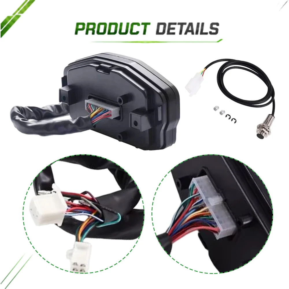 Universal Motorcycle Speedometer 0-14000 RPM Tachometer Range, 1-6 Gear Indicator Range ABS Plastic and Copper Alloy Accessories