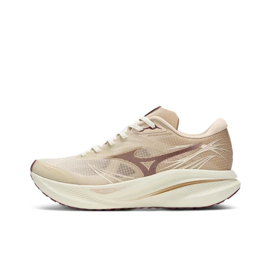 Mizuno PI PLUS TPU Cushioning, Wear Resistant Low top Casual Shoes Unisex White Red D1GH240301