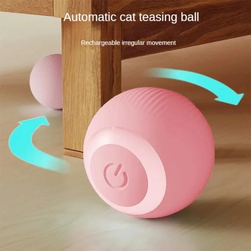 Interactive Cat Toy Ball Smart Cat Toys Indoor Automatic Rolling Magic Ball Electronic Interactive Cat Toy Cat Game Accessories