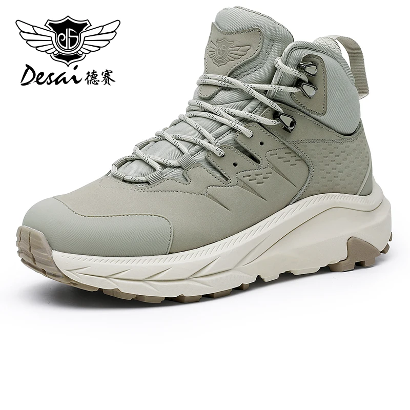 

DESA Outdoor Boots Casual Shoes Waterproof Sneaker For Men Sewing Breathable Full Grain Leather Thick Bottom Hot Sale 2023