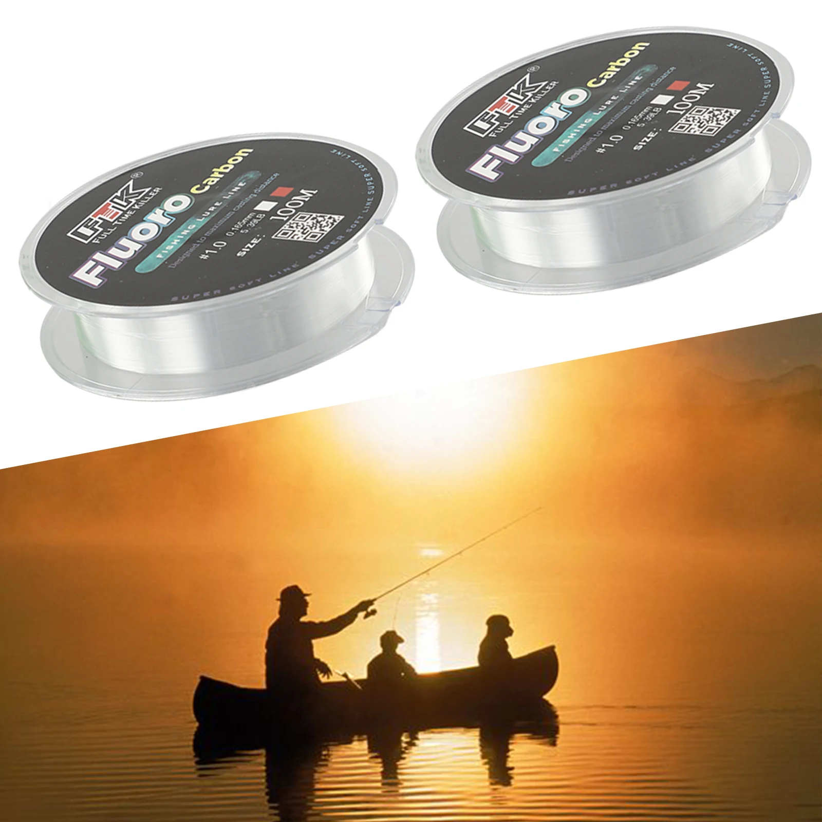 1roll Fishing Line 100M Fluorocarbon Fishings Lures Lines 4.13-34.32LB Carbon Fibers Leader Soft Line 50g Fishing Accessories