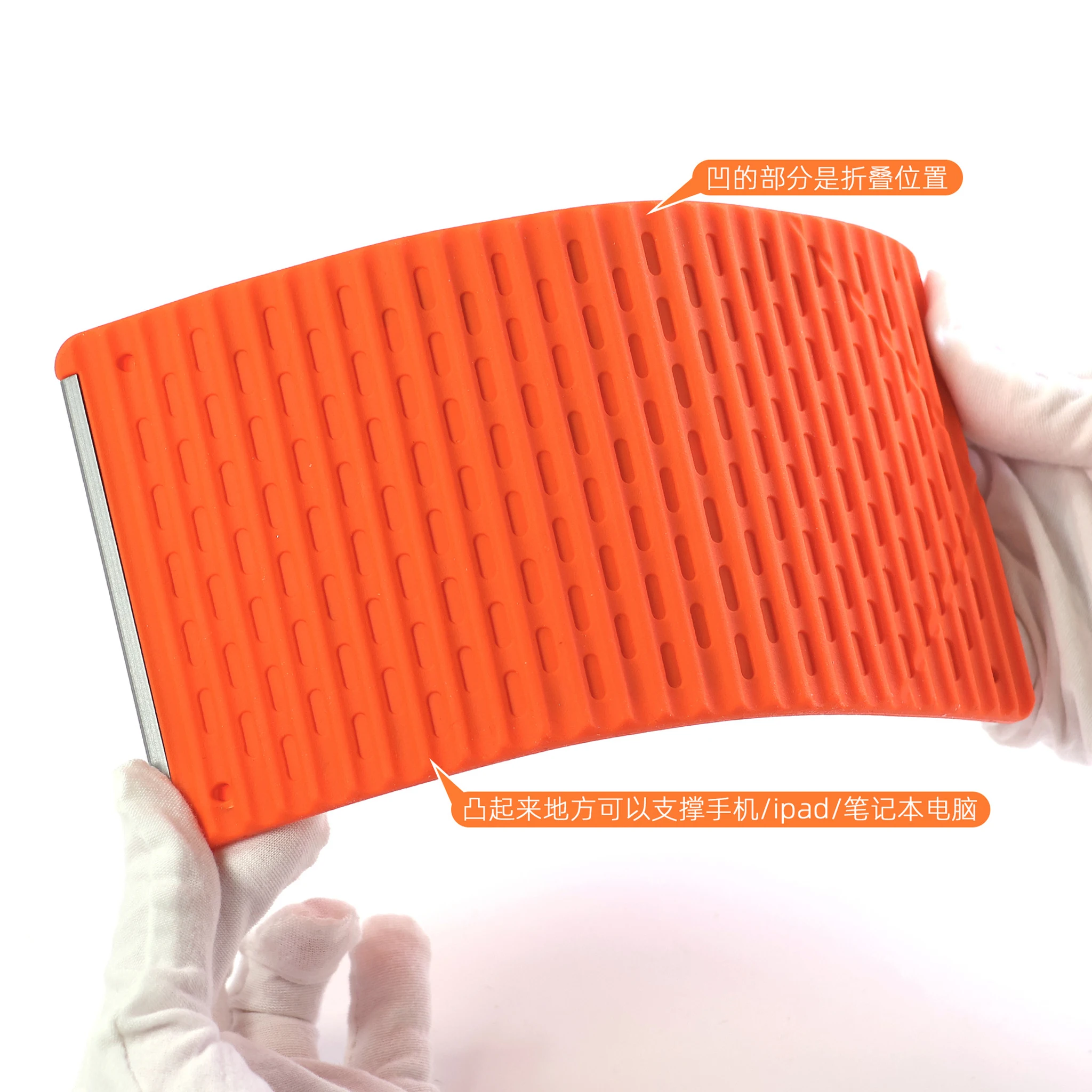 Soporte portátil de silicona para teléfono móvil, con diseño flexible que permite adaptarlo a cualquier forma, y con múltiples ángulos de ajuste, ideal como soporte de escritorio para tabletas.
