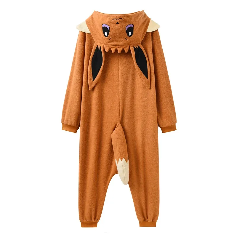 2025 새로운 여성 Onesies Eevee 코스프레 의상 성인 Pijamas 할로윈 Kigurumi 크리스마스 전신 옷 겨울 Hom ☆ wrl로 ☆