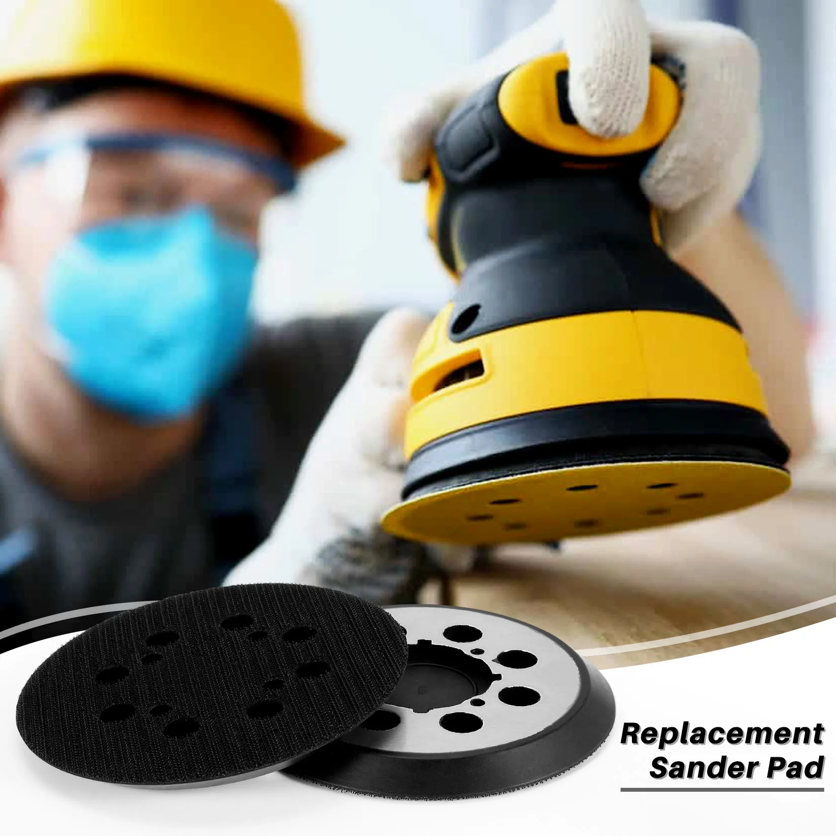 3 Packs Metal 5 Inch 8 Hole Hook & Loop Replacement Sander Pad ,Replace for Pad Part Number DWE64233 & N329079