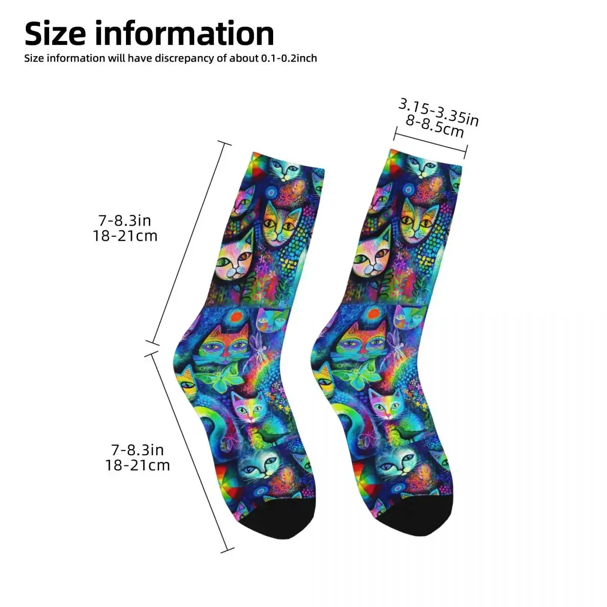 Magicats Socks Harajuku Sweat Absorbing Stockings All Season Long Socks Accessories for Man's Woman's Gifts