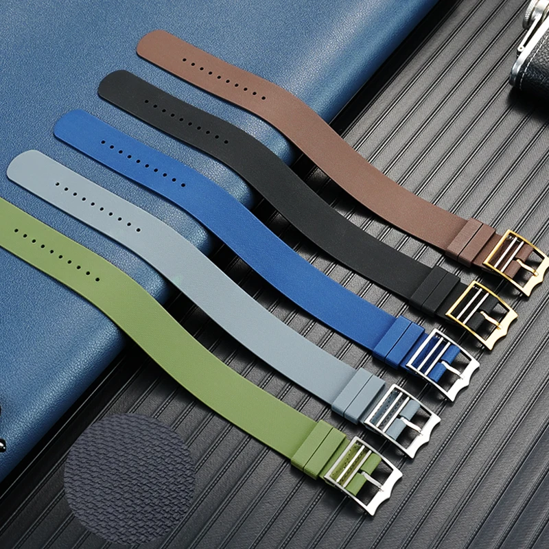 For Tudor Black Bay FXD series M25707 M79363N Fluororubber Strap Bracelet 20mm 21mm 22mm For Omega IWC Rolex Rubber Watch Band