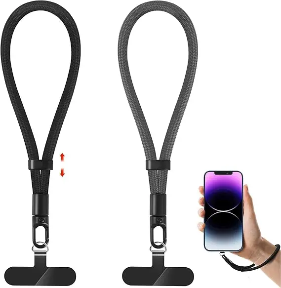 Universal Adjustable Mobile Phone Self-locking Anti-loss Lanyard for iPhone Samsung Short Wrist Strap Durable Cell Phone Strap