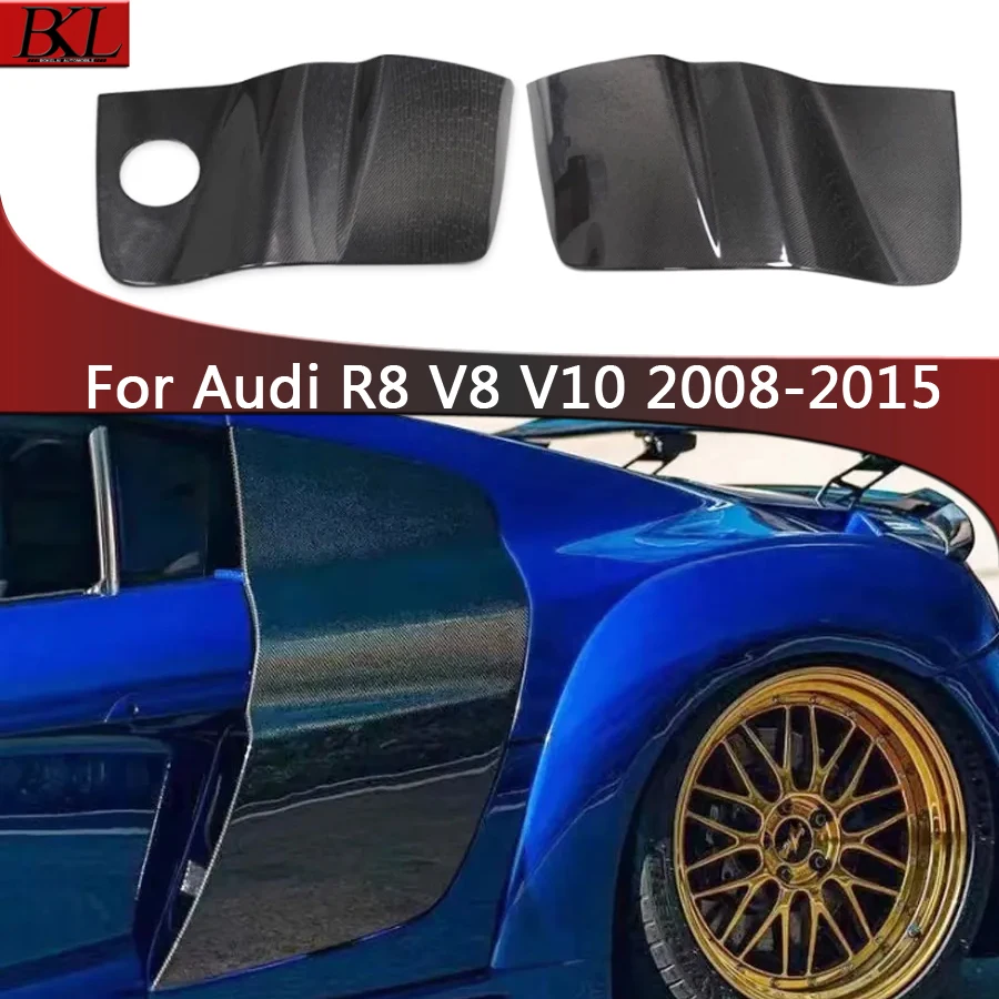

For Audi R8 V8 V10 2008-2015 Carbon Rear Fiber Door panel decoration Car Side By Fender Cover Decration Bid By Body Kit