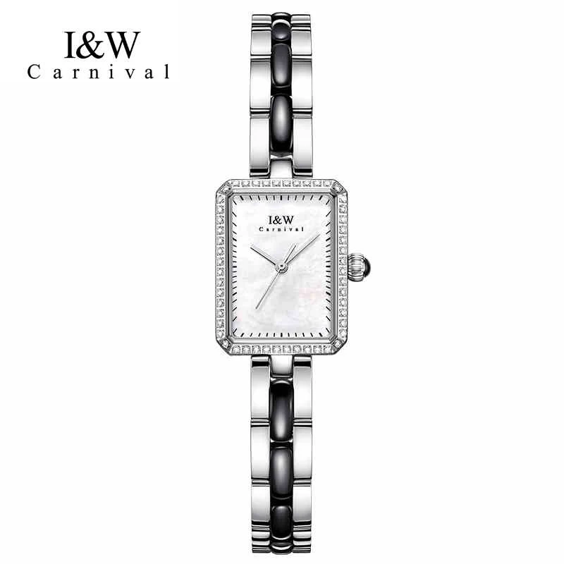 

CARNIVAL Brand High-End IW Series Luxury Stainless Steel Women Quartz Watch Ladies Waterproof Watches Fashion Elegant Wristwatch