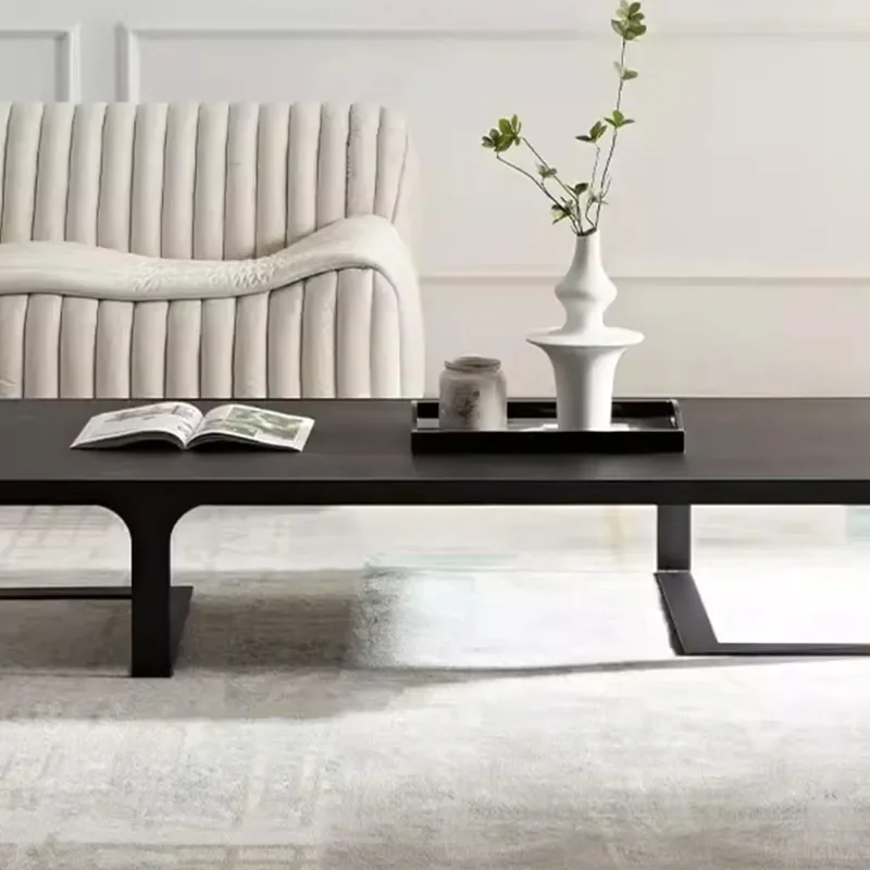 

Black Bookscoffee Table Living Room Designer Aesthetic Minimalist Organizer Japanese Dining Table Simple Chinese Style Furniture