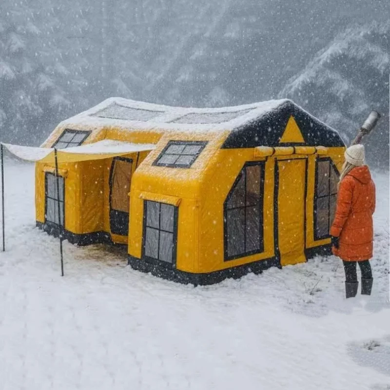 

YTYIN 100% PVC Waterproof Inflatable Camping Winter Tent Outdoor Camping Family Air Tent