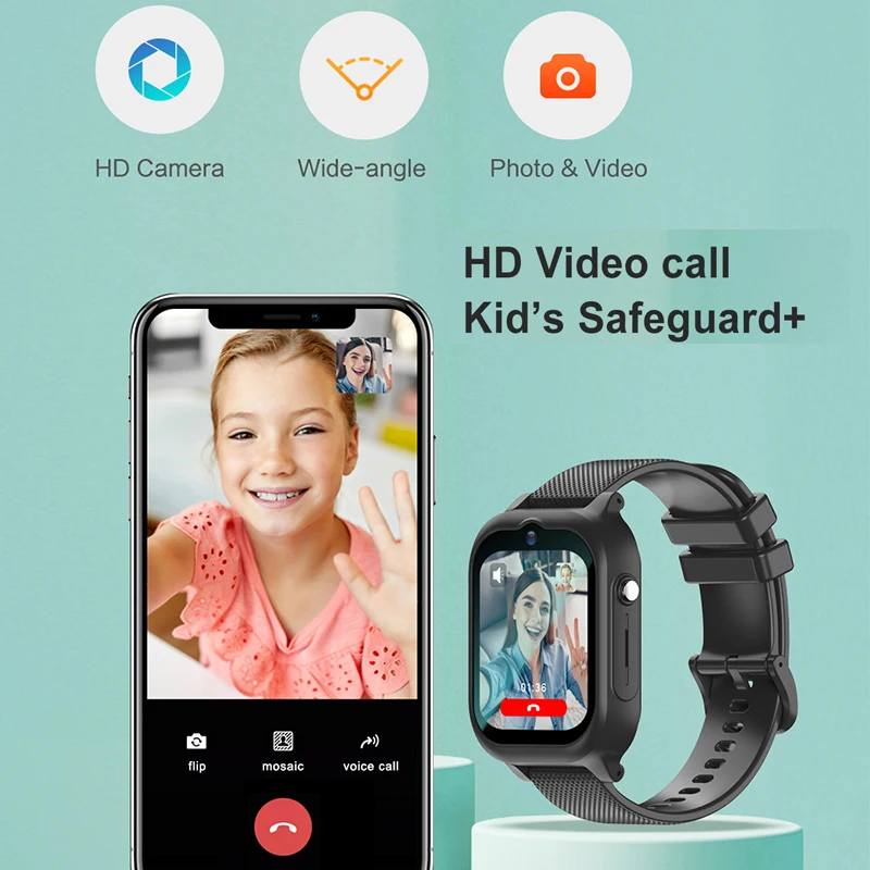 

4G SmartWatch Kids GPS WIFI Location Video Call SOS IP67 Waterproof Child Smartwatch Camera Monitor Location Tracker Phone Watch