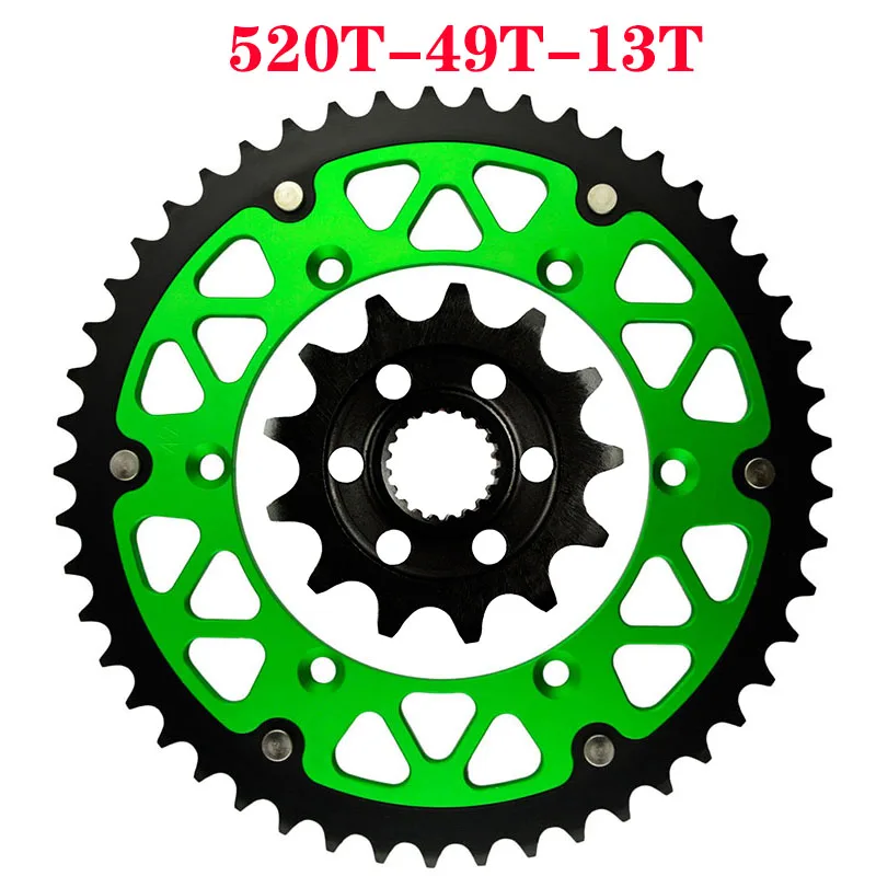 AHL 520 Motorcycle 45T~52T 13T Front & Rear Sprocket For KAWASAKI KX250F KXF250 2006-2014 KX250 F 250F KX KXF 250 24305-13 16204