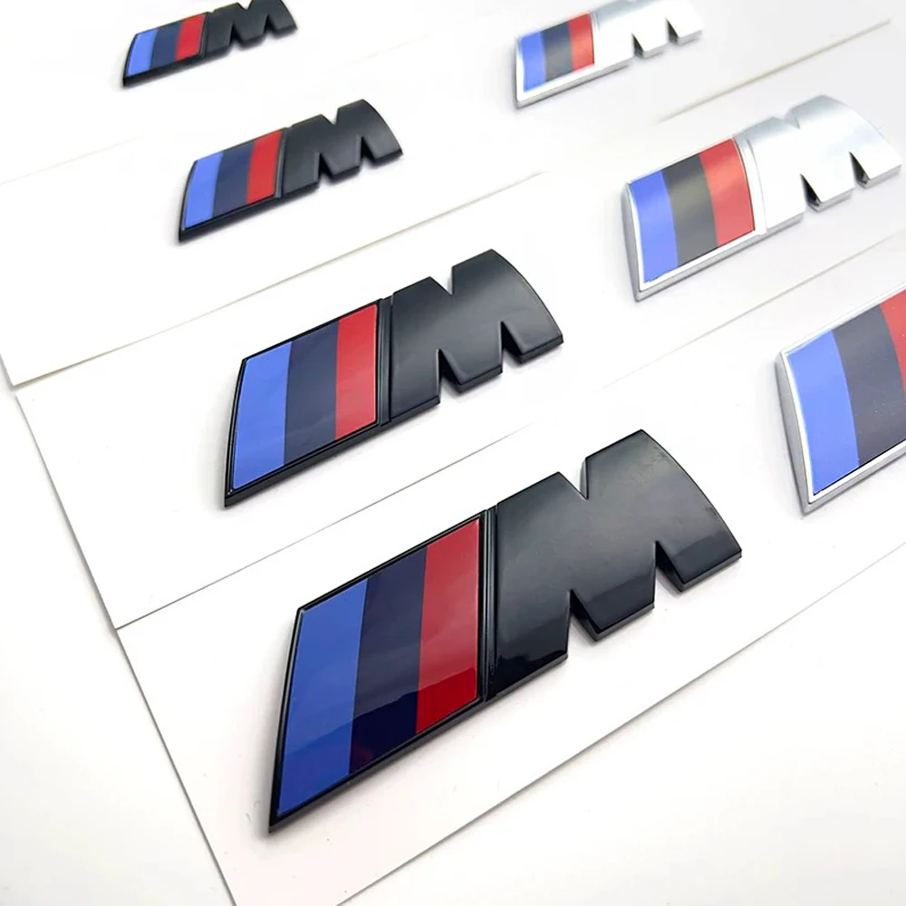 BMW M Emblem 3D ABS Car Fender logo Rear Trunk Sticker For BMW E39 E46 E36 E90 G20 G30 E60 G22 F30 F20 X3 X5 X6 M Accessories