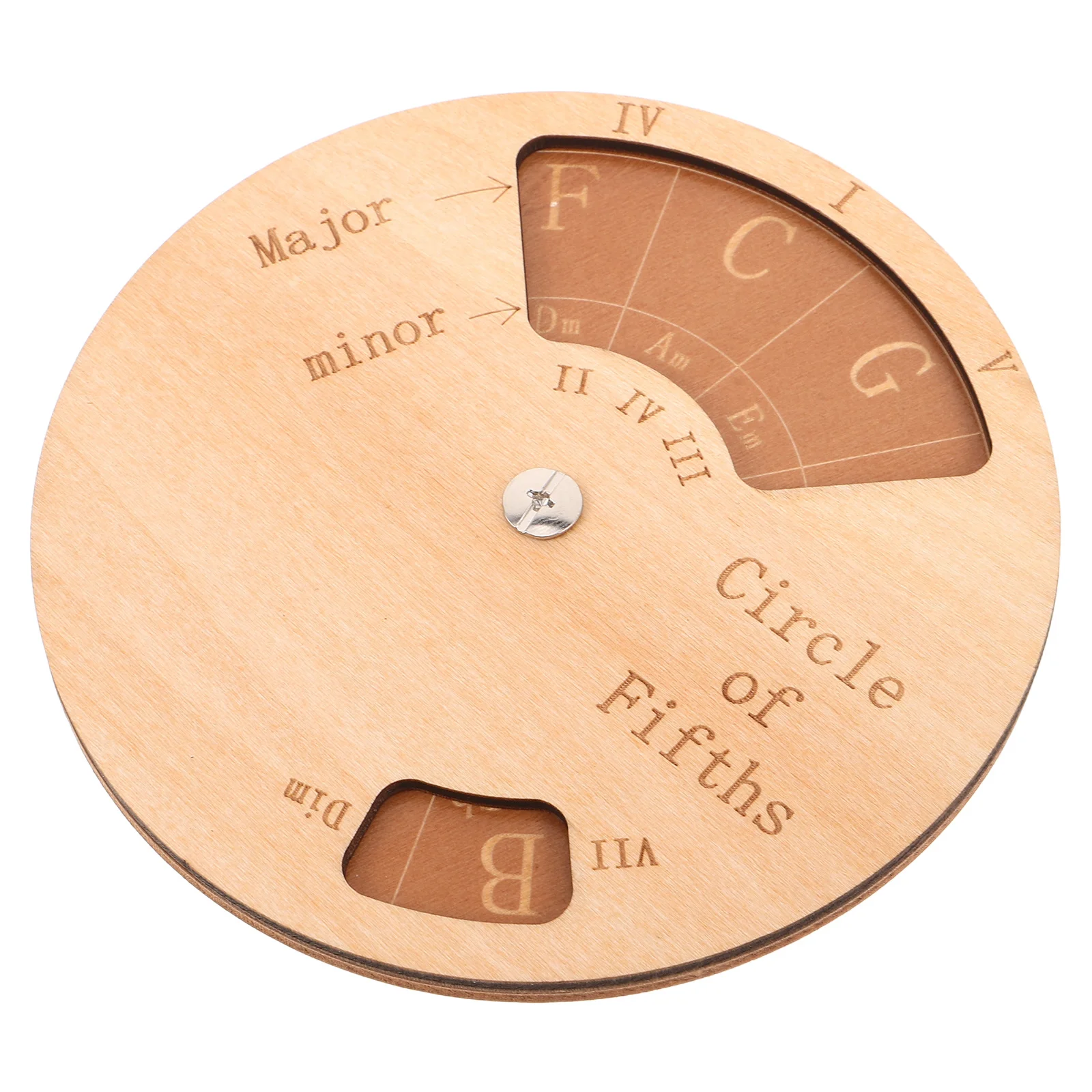 

Guitar Learning Aid Tool Circle of Fifths Wheel for Chord Progressions Practice Solid Wooden Design Classroom Practice Accessory