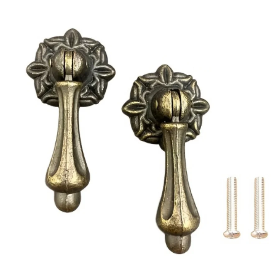 2 Pieces of Single-Hole Retro Cabinet Door Handles; New Chinese Style Drawer Handles; Suitcase-Style Cabinet Handles