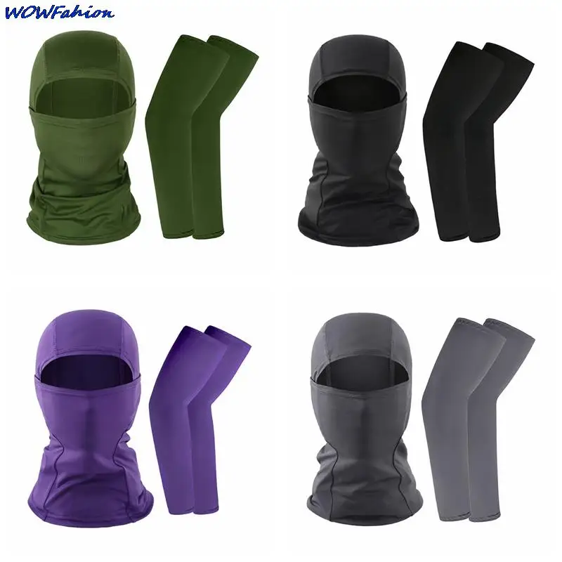 Summer Full Face Mask Fishing Scarves Glove Arm Sleeve Windproof Face Mask Neck Cover Gaiter for Sport Cycling Hiking Fishing