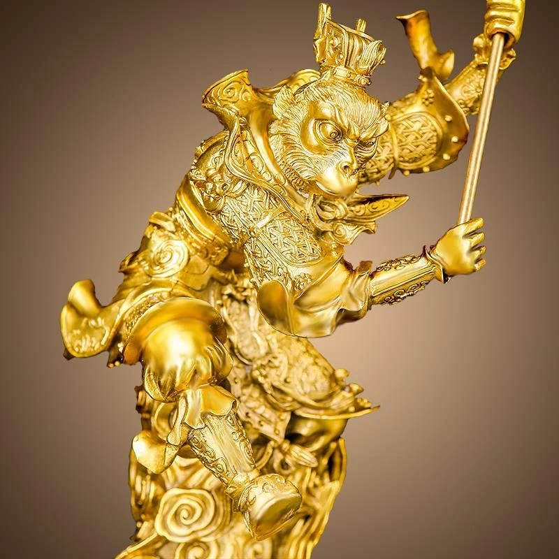 Pure Statue Of The Great Sage Sun Wukong, Fighting Buddha, Copper Monkey, Decoration For Living Room, Home, Office, Feng