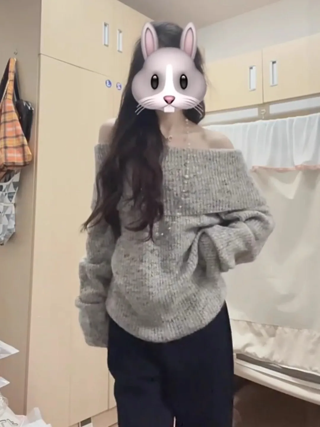 

ay One-oulder Flip-Collar Long-Sve Knitted Sweater for Women Autumn Winter Soft And Unique Lazy Sle Casual Top