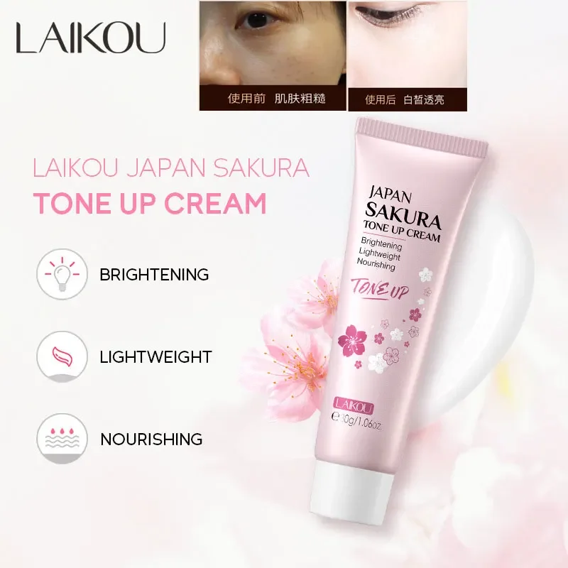 Women Concealer BB Cream Base Makeup Oil-control Long-lasting Moisturizing Cosmetics Waterproof Sweatproof Sakura Tone Up Cream