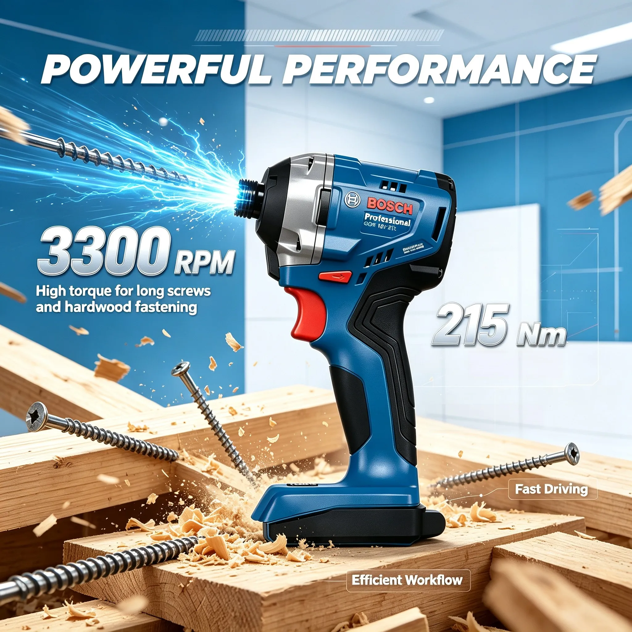Bosch GDR 18V-215 Professional 18V Cordless Impact Driver 1/4