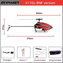 【¥10,411】WLtoys XK K110S RCヘリコプター BNF バッテリー1個付き 特別割引-アリエク特価アラート