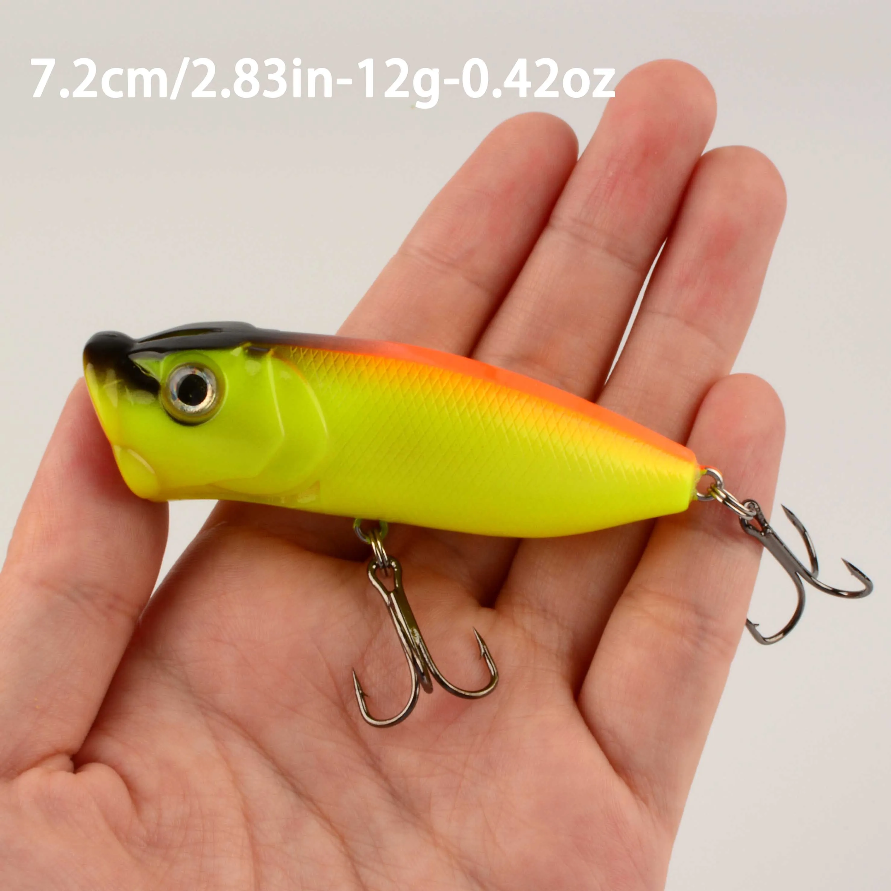 Popper de superficie 7.2cm – Señuelo artificial de plástico duro - imagen 5