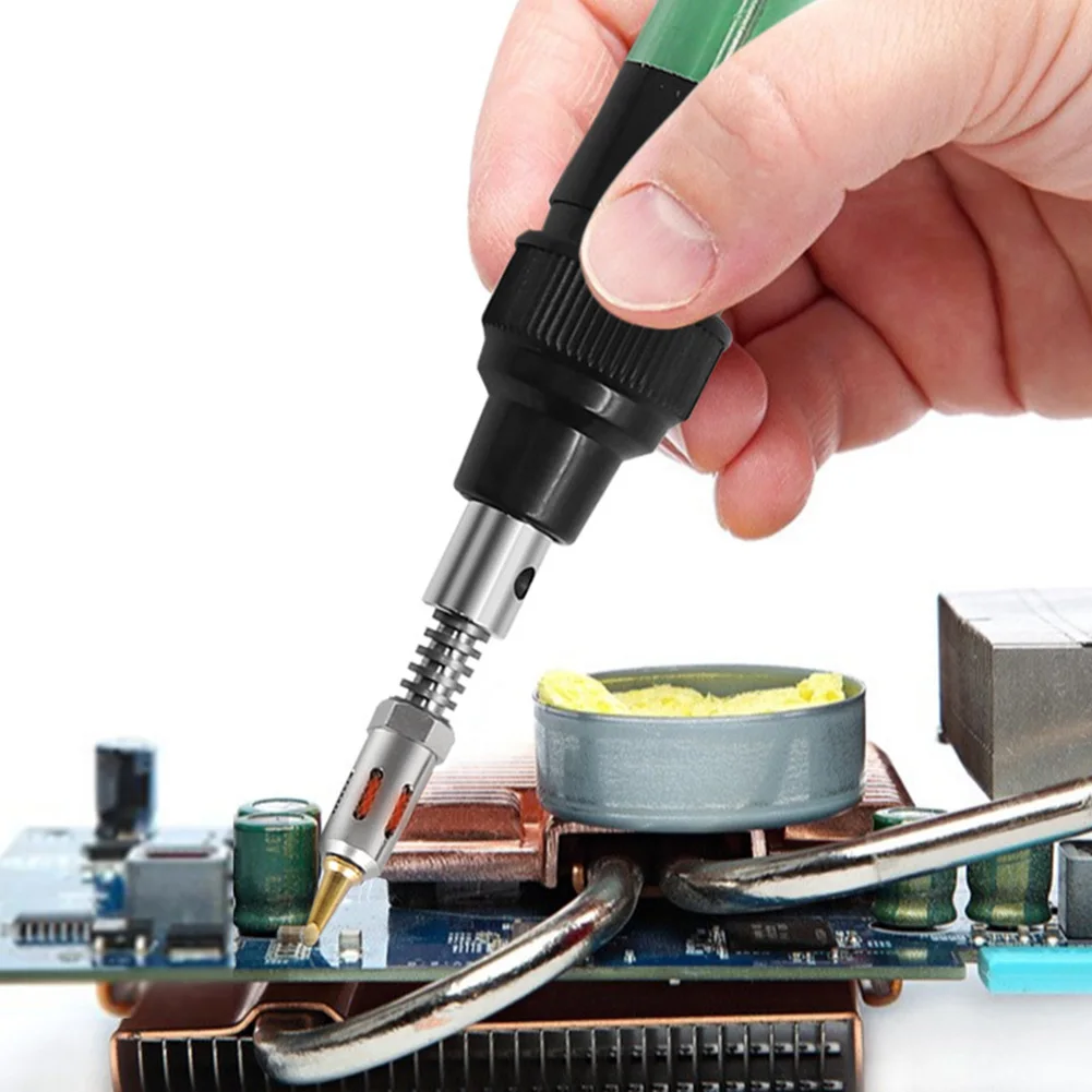 Besi solder las Gas portabel kepala besi solder kecil profesional aksesori praktis tahan panas rumah tangga
