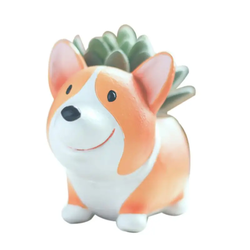 1 szt. Corgi doniczka na sukulenty Micro Bonsai ozdobny pojemnik do doniczek na blat ozdoby