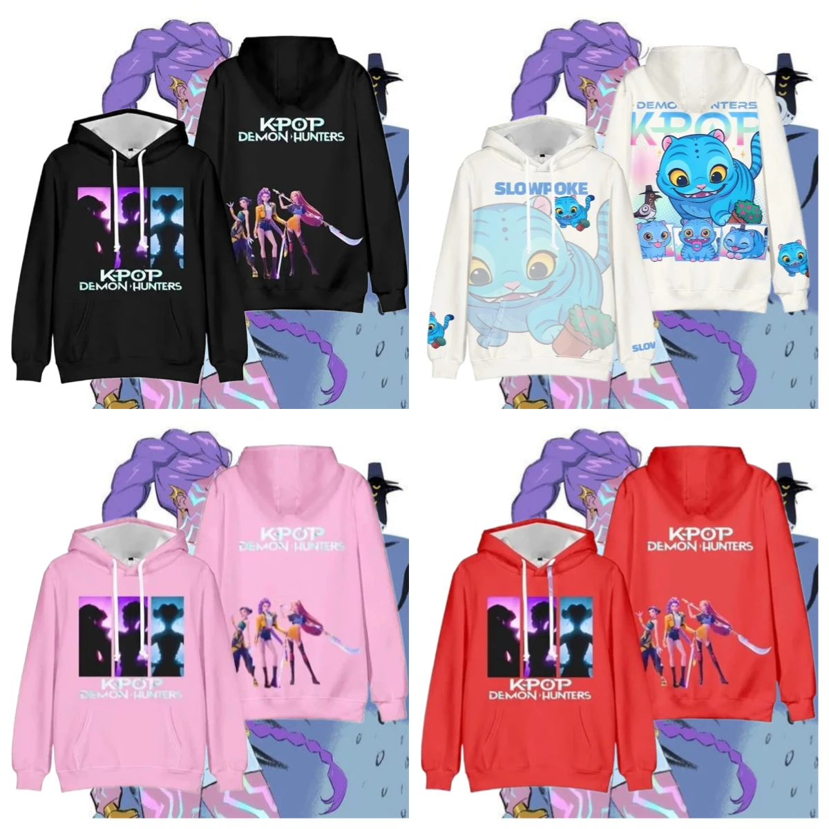 

2025/26 Latest Popular Witch Hunting Team Hoodies Y2k Street Trend 3D Autumn/Winter Adult Men's and Women's Large Pocket Hoodies