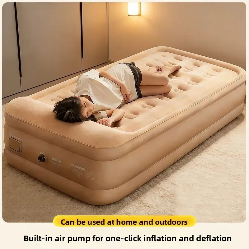 Inflatable Air Mattress, Thickened Raised Air Bed, Single & Double Size for Home, Outdoor & Lunch Break Napping