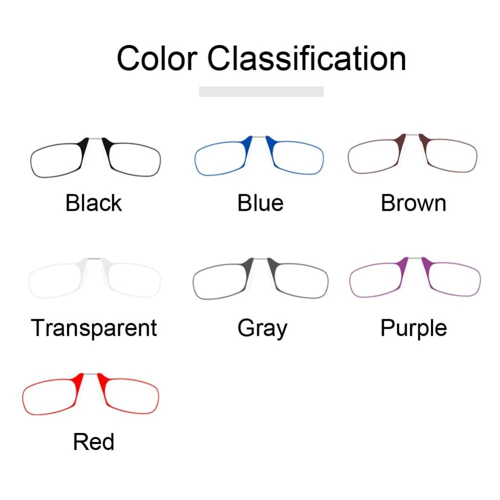 Mini-Lesebrille für Damen, Nasenklammer, dünn, faltbar, faltbar, Dioptrienbrille, Herren, Optik, Brillen – Detail 1