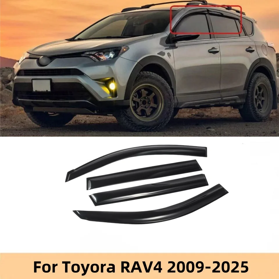 

For Toyota RAV4 2009- 2013 2014 2015 2016 2017 2018 2019 2020 2021 2022-2025 Window Visors Rain Sun Guard Vent Wind Deflector