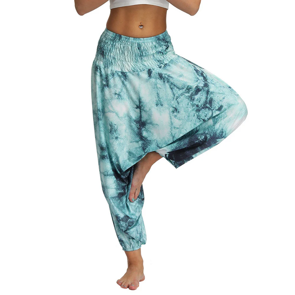 One Size Fits Most Drop Crotch Harem Pants,Gypsy Boho Baggy Pants Hippie Harem Pants for Women Yoga Pilates Aladdin Pants