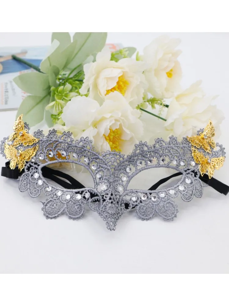 Masque pour les yeux Sexy plume eau diamant gland vénitien mascarade bal Halloween fête déguisement accessoires de déguisement dame masque facial